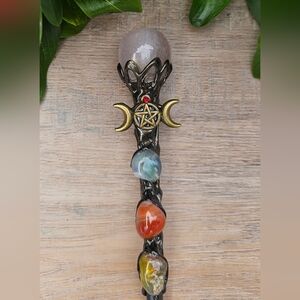 Pink Quartz Crystal Magic Wand